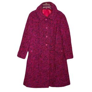 SHAGMOOR Vintage Tweed Wool Pink Purple Over Coat